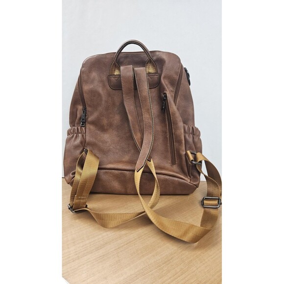 CLUCI Backpack Purse Womens One Size Brown PU Leather Tassel Anti-Theft Vegan - Picture 8 of 16